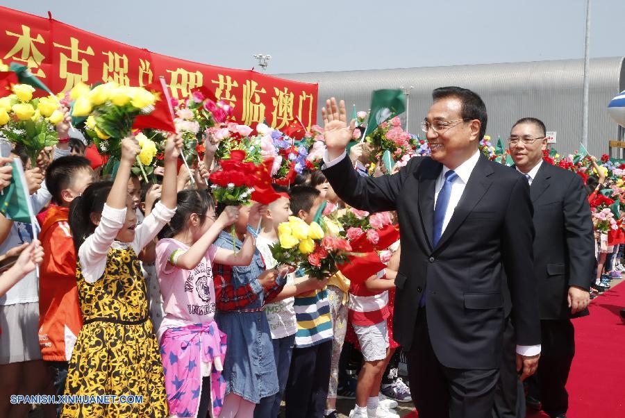Primer ministro chino llega a Macao
