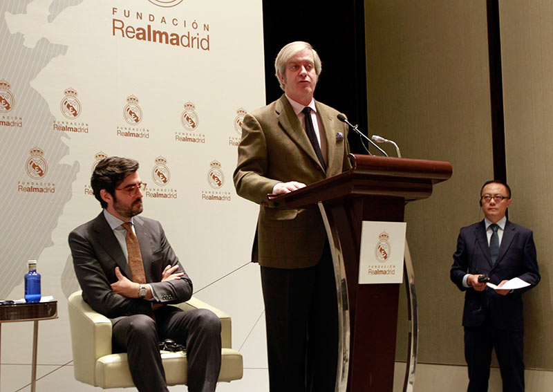 Manuel Valencia, embajador de España en China, destacó los valores del club Real Madrid. (Foto: YAC)