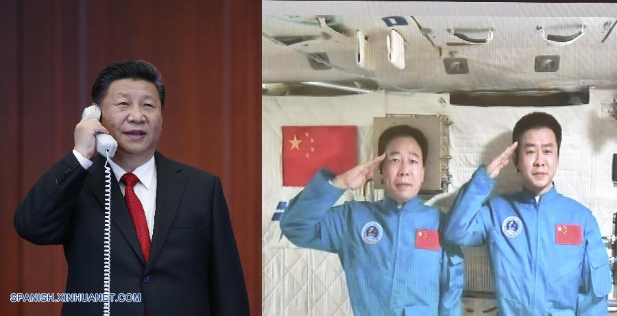 Presidente Xi conversa con astronautas de laboratorio espacial