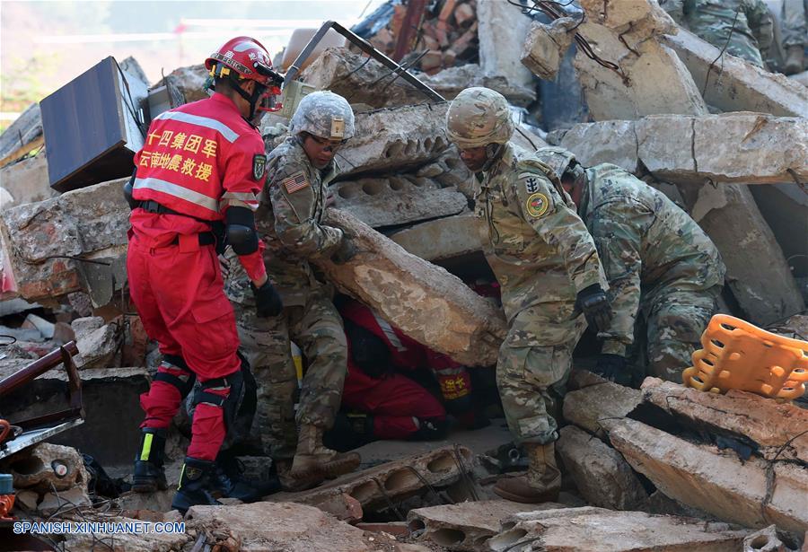 Equipos militares de China y EEUU participan en ejercicio conjunto de ayuda humanitaria y alivio de desastres en Kunming