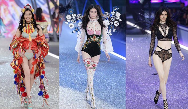 Modelos chinas desfilan en el Victoria´s Secret Fashion Show 2016