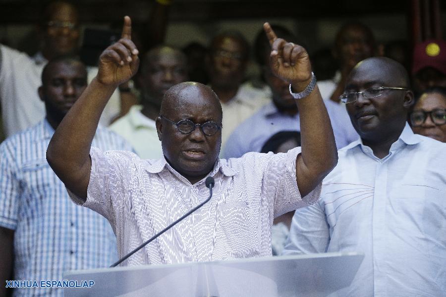 Líder opositor Nana Akufo-Addo gana elecciones presidenciales en Ghana