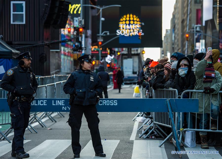 Las medidas de seguridad se intensificaron para la tradicional y popular celebracion del Año Nuevo en Times Square