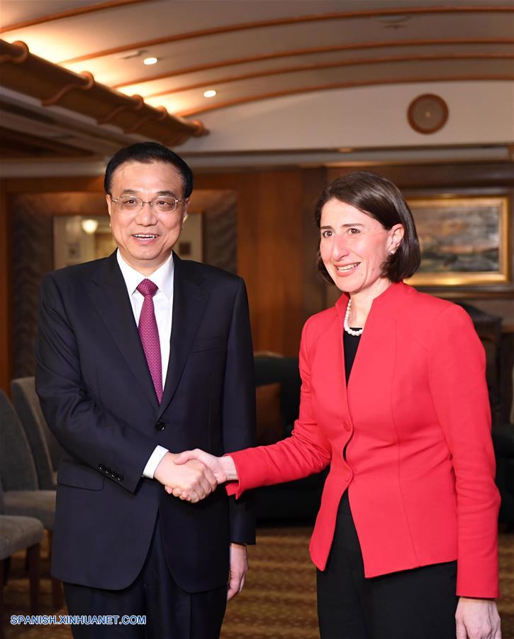 Primer ministro chino pide fomentar cooperación con Nueva Gales del Sur