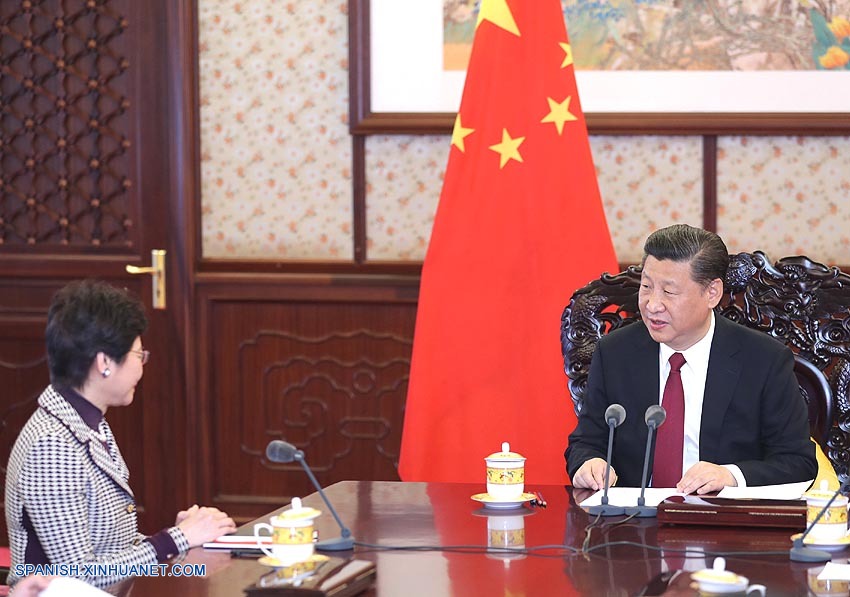 Presidente chino se reúne con la nueva jefa ejecutiva de RAE de Hong Kong