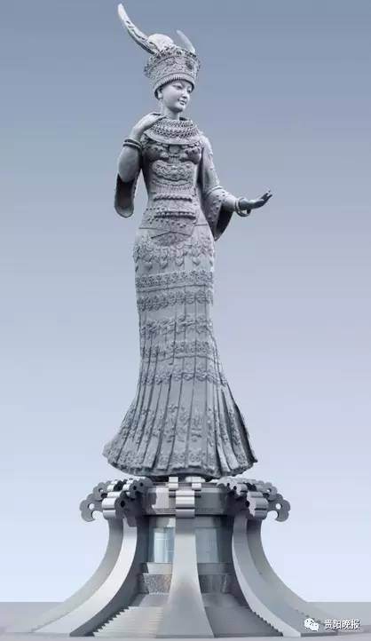 Erigen estatua de la Diosa de la Belleza de los Miao, la más alta de su clase en China