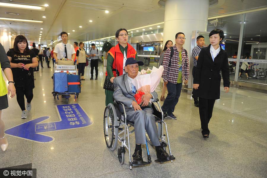 Veterano de 97 años regresa desde Taiwán a Sichuan después de 77 años