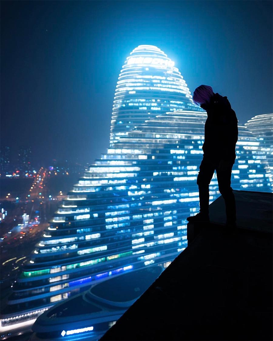 Espectaculares fotografías dan un aspecto de ciencia ficción a la ciudad de Shanghai