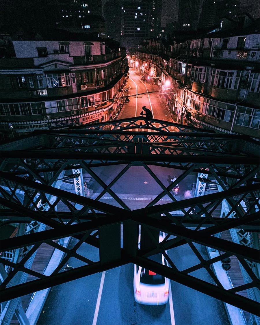 Espectaculares fotografías dan un aspecto de ciencia ficción a la ciudad de Shanghai