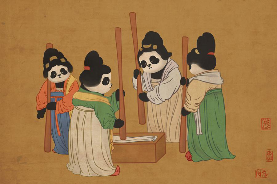Practicando y Trabajando, del pintor chino Zhang Xuan de la Dinastía Tang (618-907) [Foto / Xinhua]