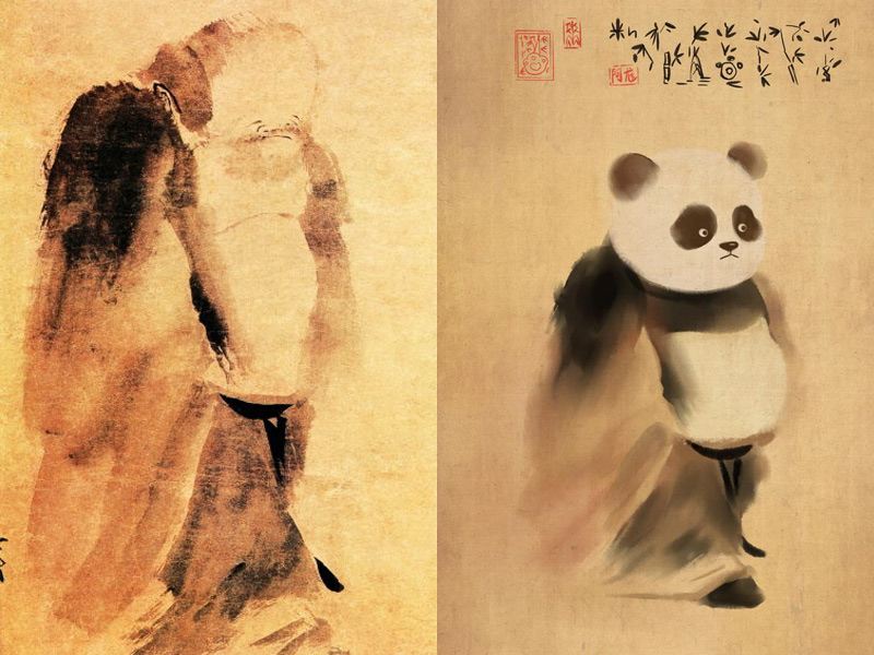 Inmortal con tinta salpicada, del pintor Liang Kai de la dinastía Song del Sur (1127-1279) [Foto / Xinhua]