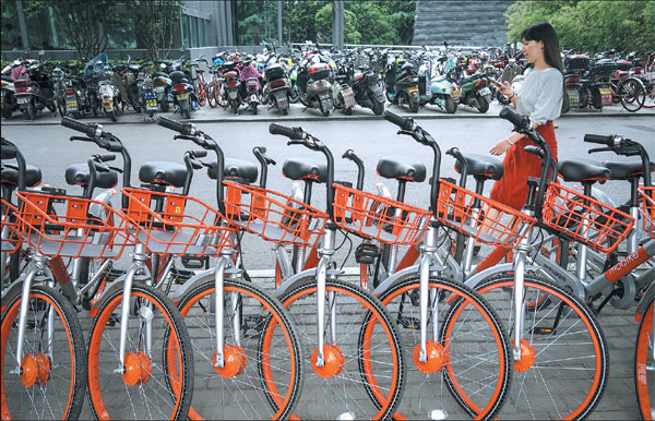 Las bicicletas compartidas ayudan a aliviar el tráfico en China