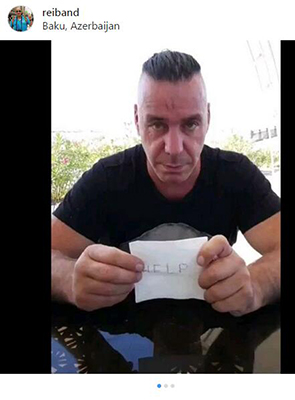Vocalista de la banda Rammstein pide ayuda en las redes por "secuestro"
