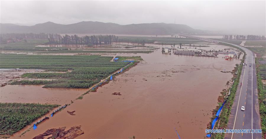 Una lluvia torrencial afectó al condado de Anshan en la provincia de Liaoning