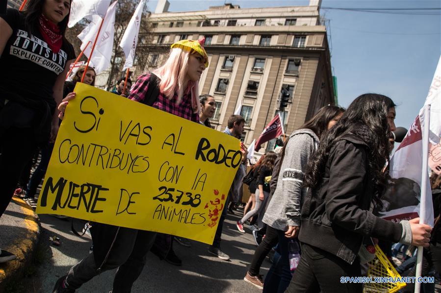 Miles de personas se manifiestan en Chile contra el rodeo 2