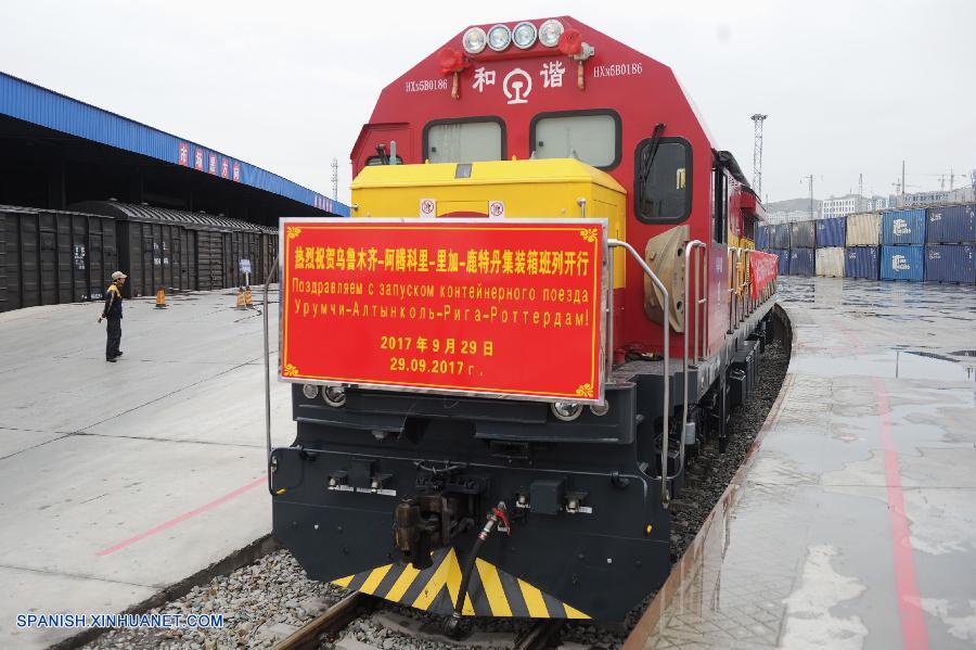 Inauguran nueva ruta de carga ferroviaria y marítima entre China y Europa