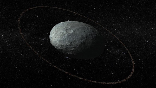 El planeta enano Haumea, con dos lunas y un anillo, sorprende a los astrónomos