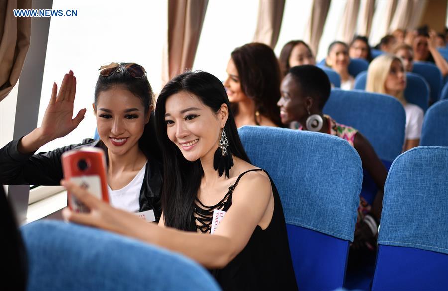 Concursantes del 67º Certamen de Miss Mundo visitan la isla Wuzhizhou en Sanya