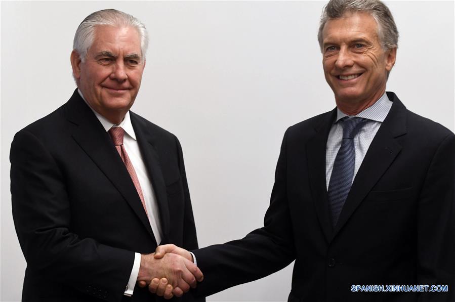 Tillerson y Macri abordan cooperación bilateral y agenda del G20