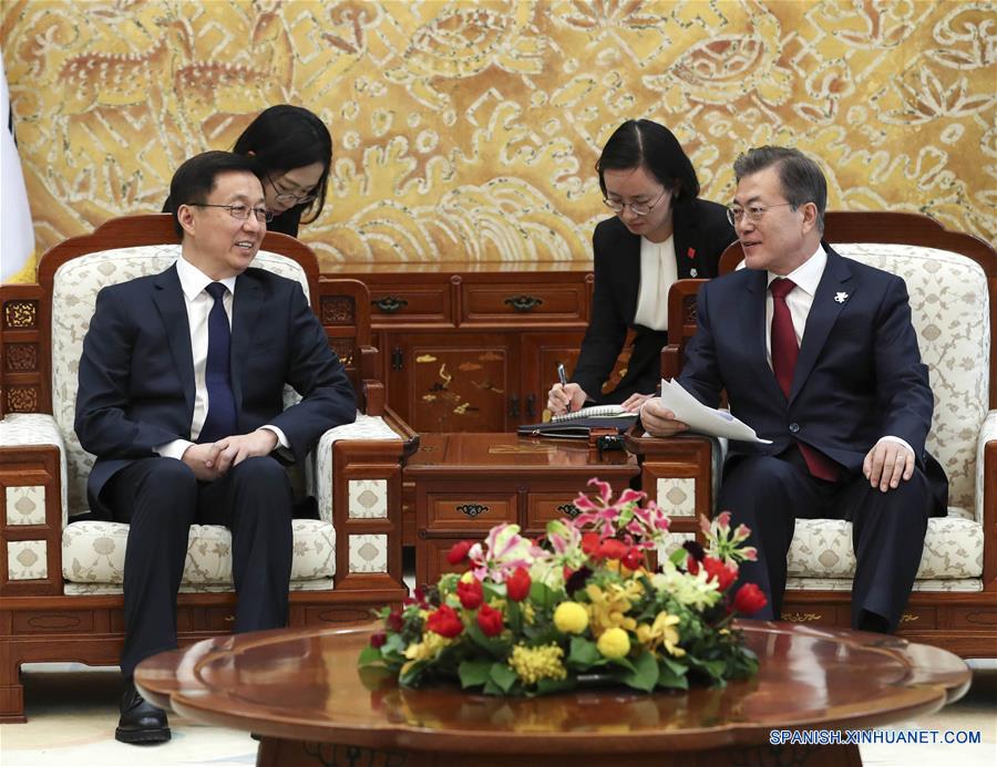 Enviado chino y presidente surcoreano se reúnen en medio de atmósfera positiva