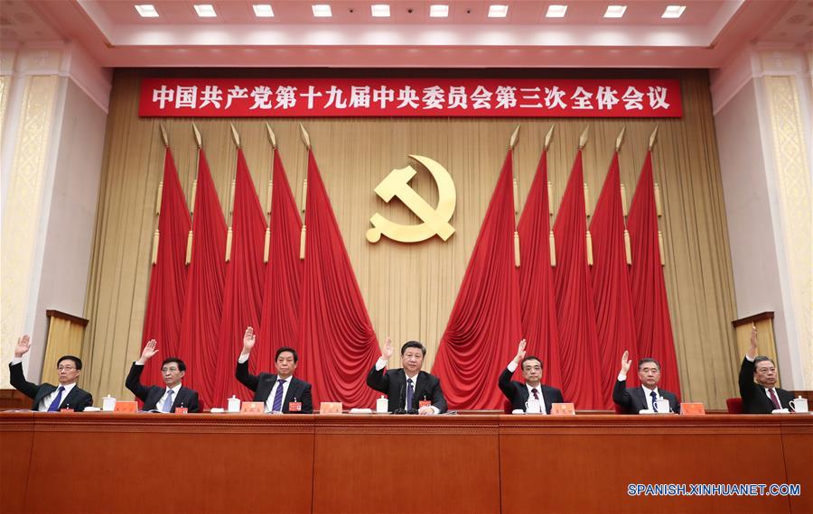 Enfoque de China: Tercera sesión plenaria del XIX Comité Central de PCCh publica un comunicado