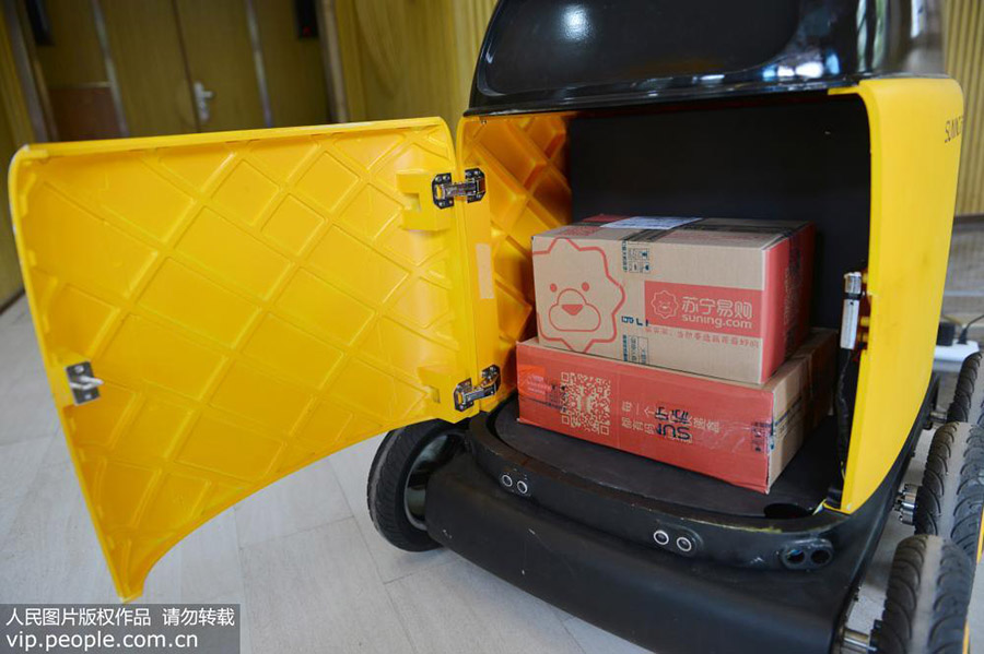 Llega el vehículo de entrega sin conductor a Nanjing