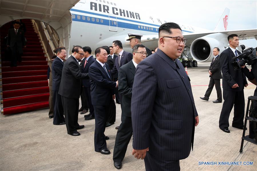 Kim Jong Un llega a Singapur para cumbre