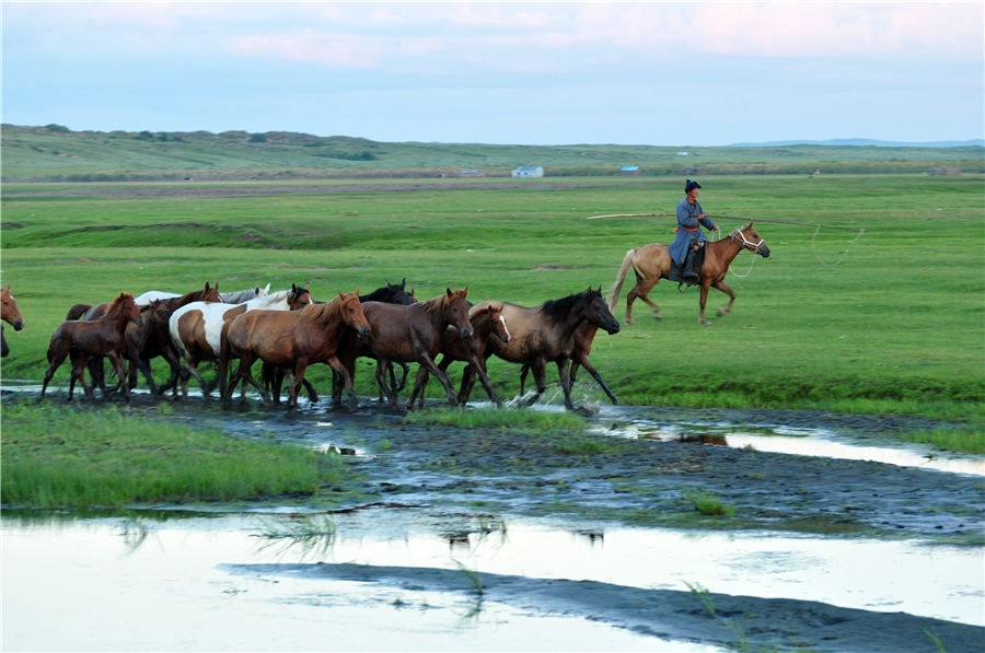 Las hermosas praderas de Hulunbuir en Mongolia Interior