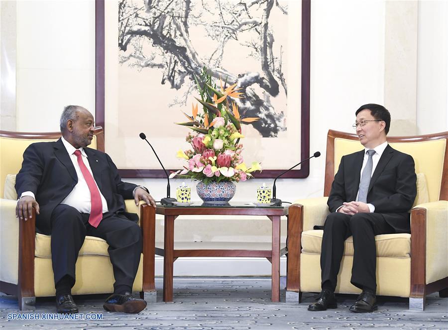 Viceprimer ministro chino se reúne con presidente de Yibuti