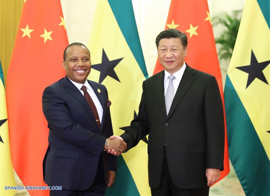 Xi se reúne con primer ministro de Santo Tomé y Príncipe