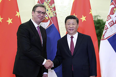 Foto:Xi se reúne con presidente serbio