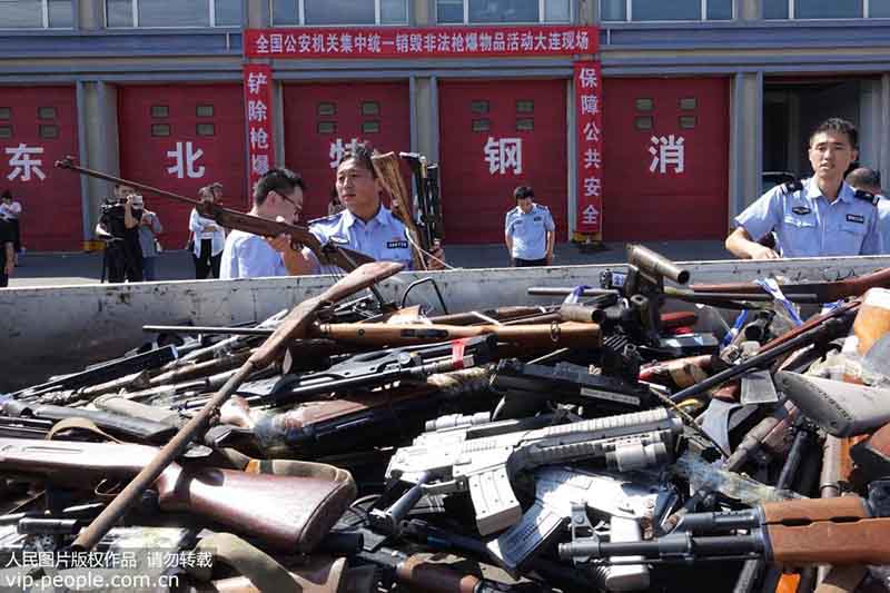 146 ciudades chinas destruyen armas de fuego y explosivos ilegales 