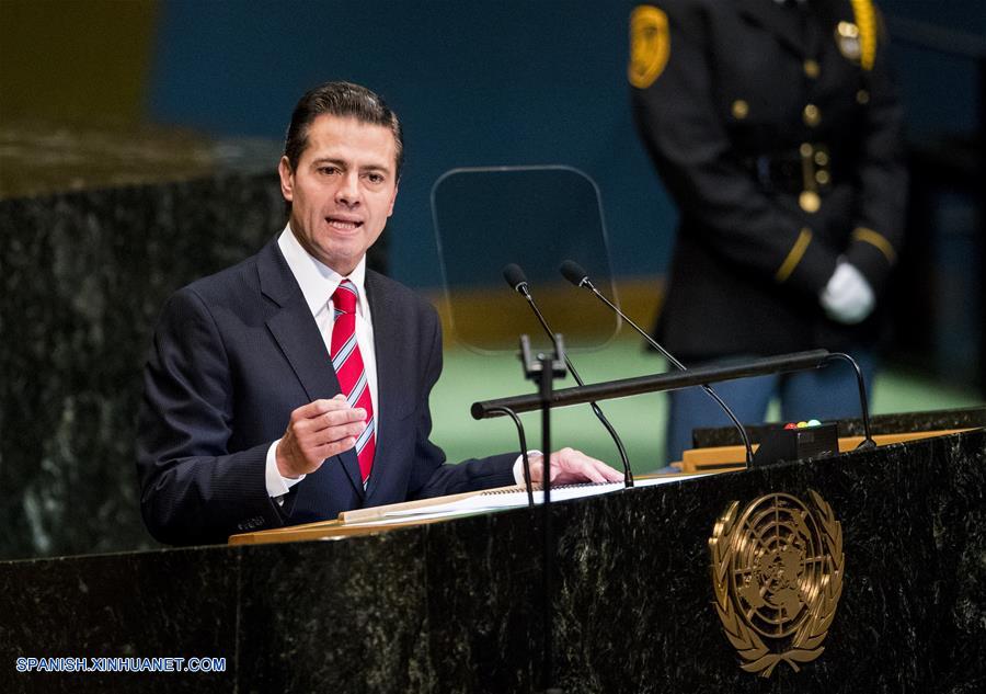 Peña Nieto llama a poner fin a proteccionismo durante Asamblea General de la ONU