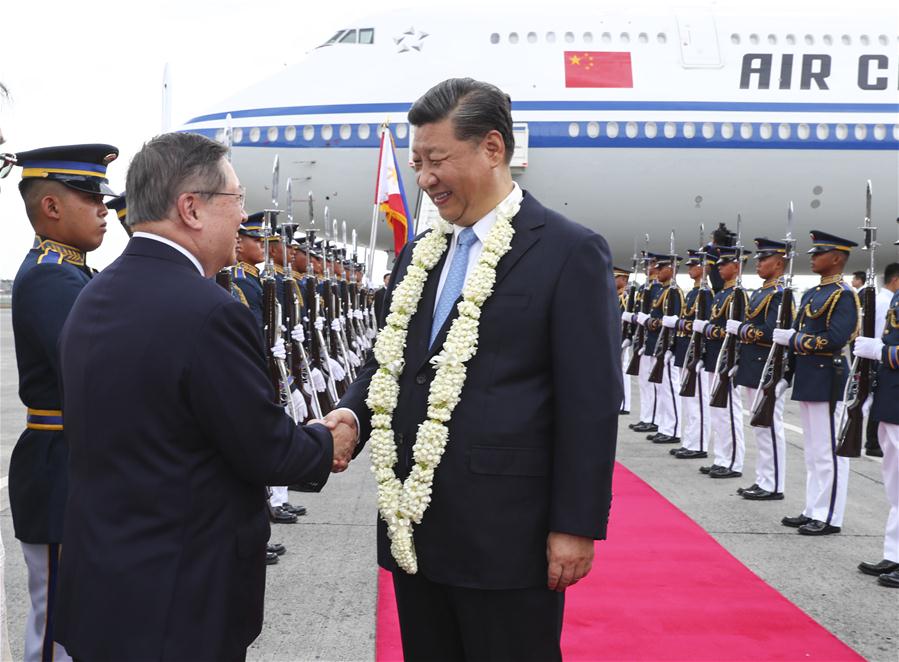 Xi llega a Filipinas para realizar visita de Estado