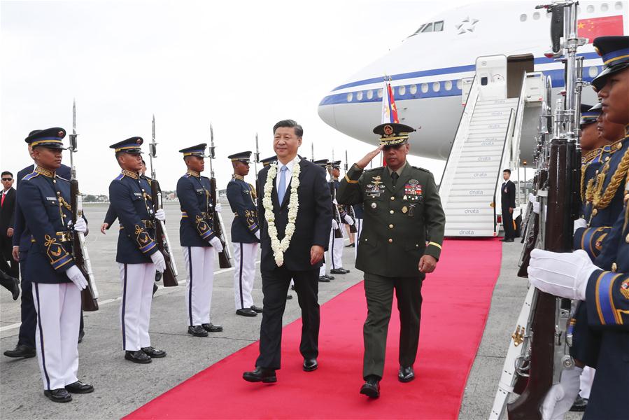 Xi llega a Filipinas para realizar visita de Estado