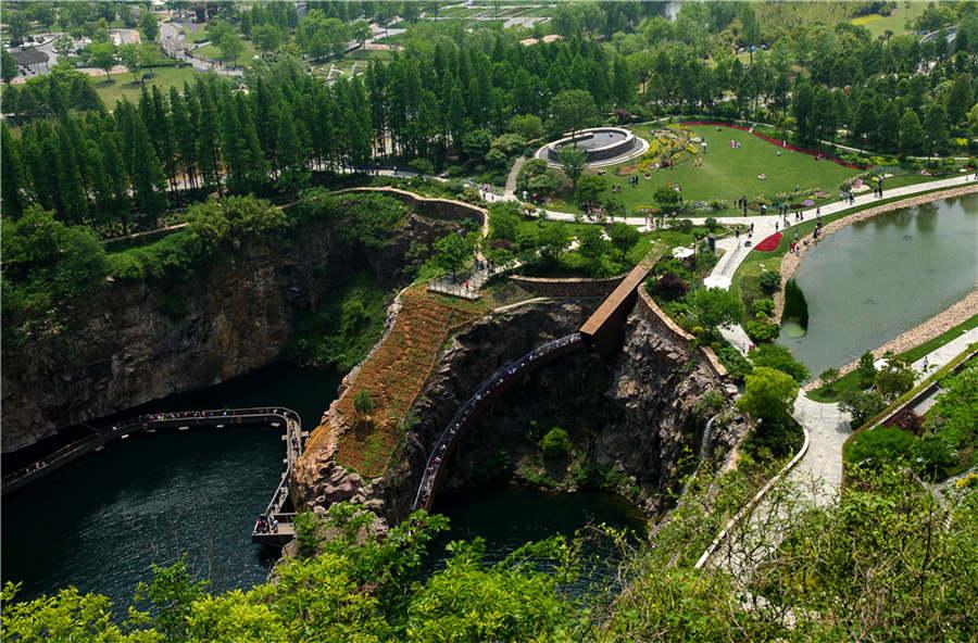 El proyecto del jardín de la cantera del Jardín Botánico Chenshan de Shanghai. (Foto: proporcionada)