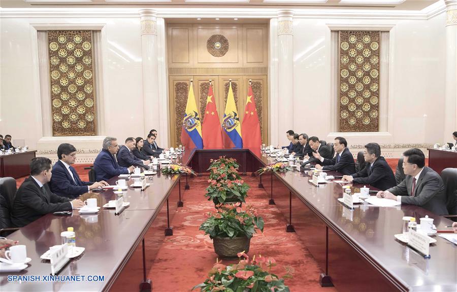 Primer ministro chino se reúne con presidente ecuatoriano