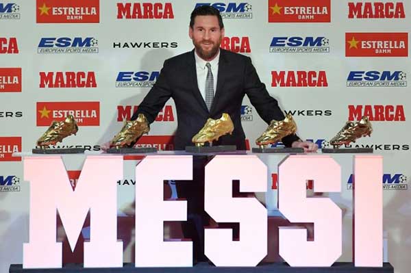 Messi su quinta Bota Oro, el primer del en conseguirlo
