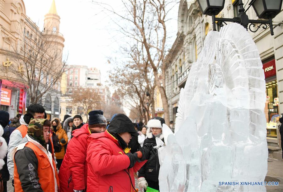 Escultura de hielo en Harbin, Heilongjiang