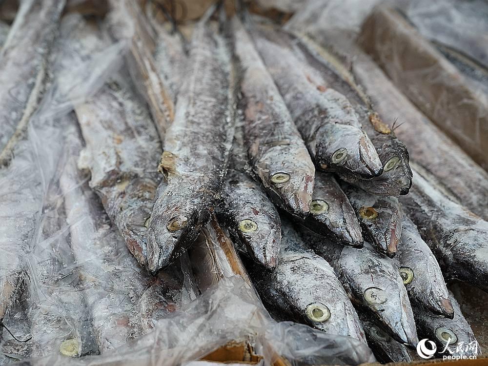 Puesto de pescado congelado. (Reportero Huangfu Wanli)