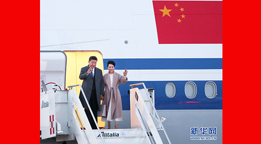 Presidente chino llega a Italia para visita de Estado