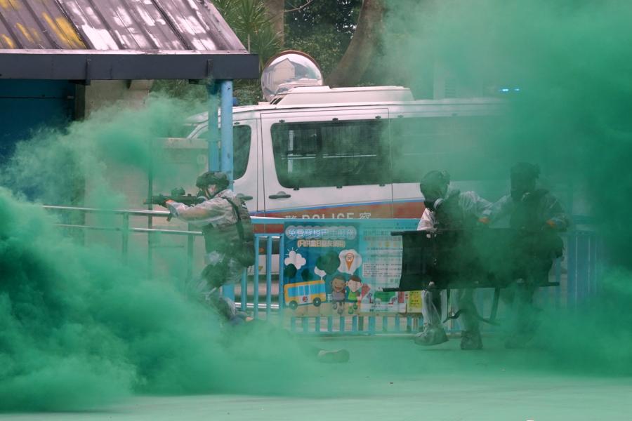 Organizan un simulacro antiterrorista en Hong Kong