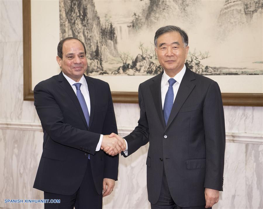 (Franja y Ruta) Máximo asesor político de China se reúne con presidente de Egipto