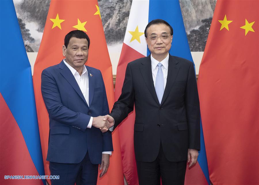 (Franja y Ruta) Premier Li se reúne con presidente de Filipinas