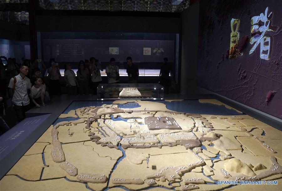 Exhibición sobre las ruinas arqueológicas de la ciudad de Liangzhu