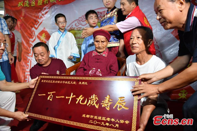 Anciana china cumple 119 años