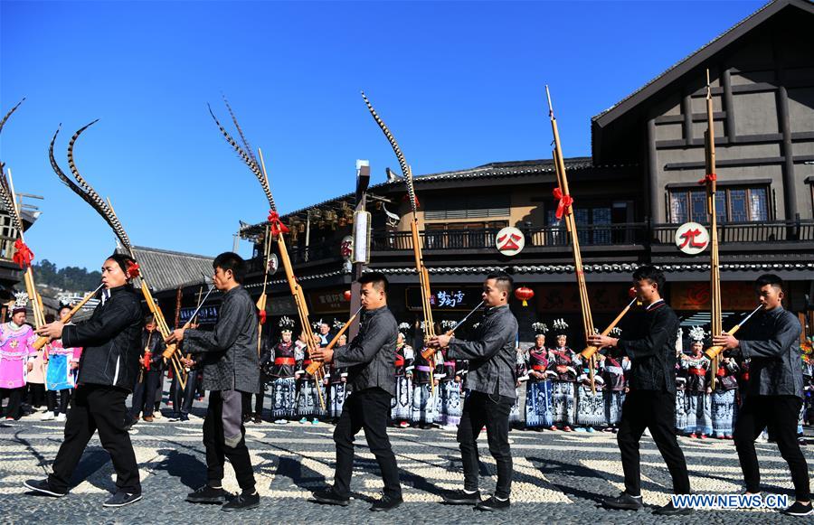 Los Miao celebran el Festival Jiyou en Guizhou