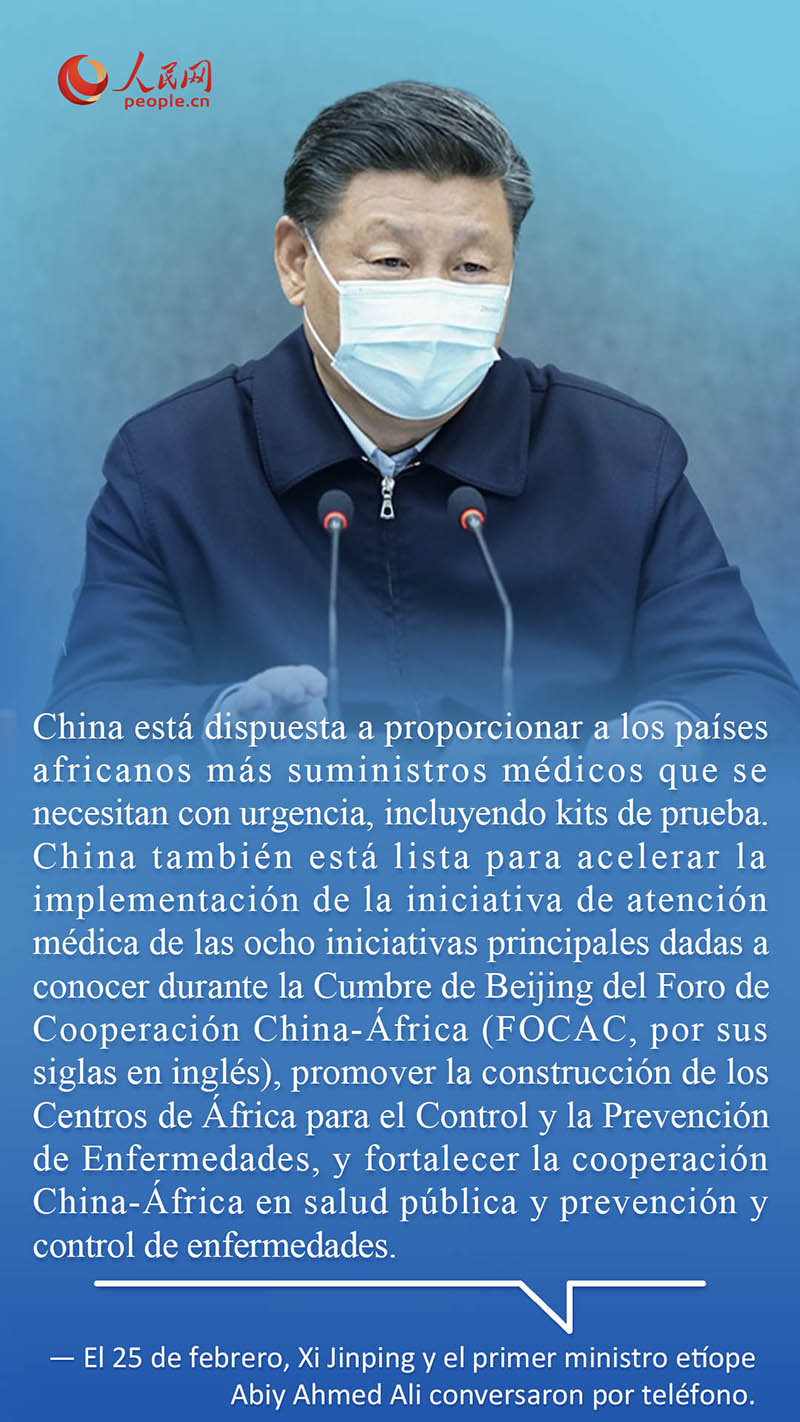 Xi Jinping pide una acción conjunta de la comunidad internacional contra COVID-19