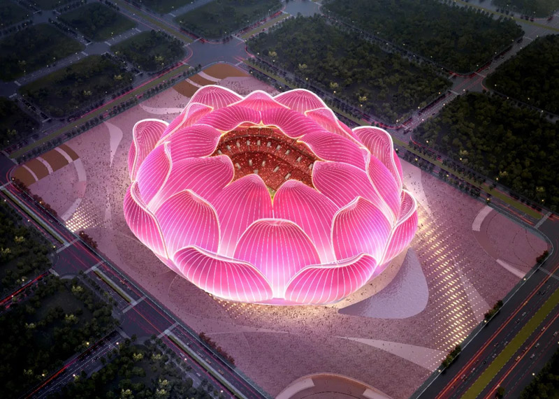 Comienza la construcción del estadio de fútbol profesional Evergrande de Guangzhou, con capacidad para 100.000 personas