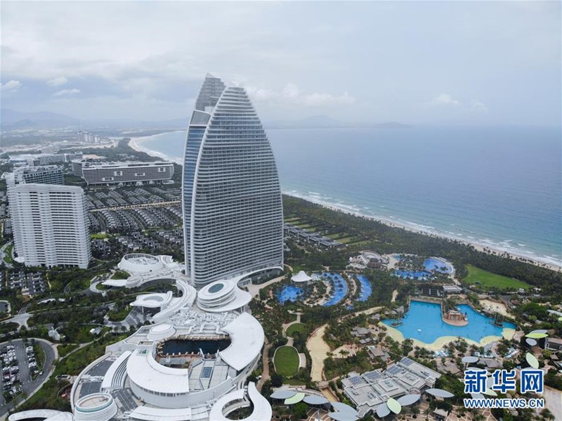 Vista del complejo Atlantis de Sanya, provincia de Hainan, 4 de abril del 2020. [Foto: Xinhua]